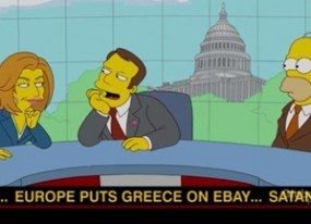 'Los Simpson' también predicen la situación actual en Grecia